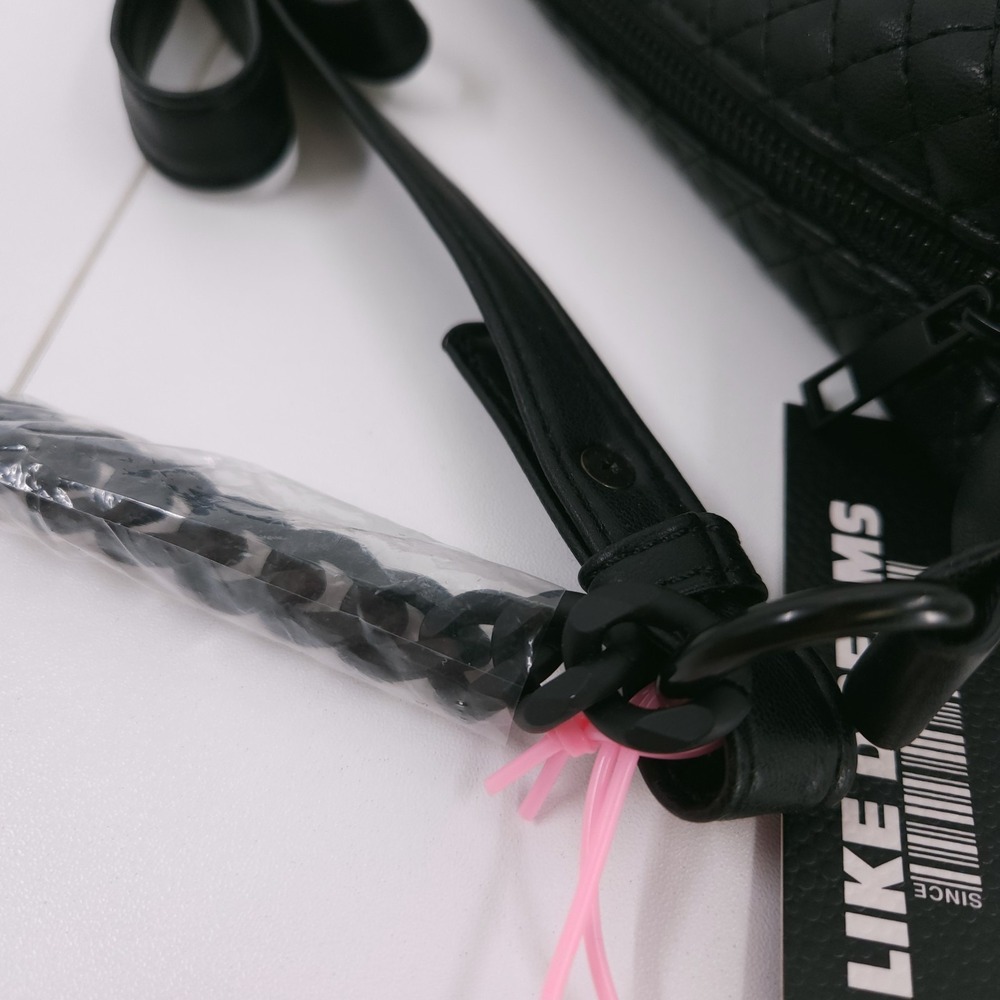 Like Dreams‎ Morgan Baguette Shoulder Crossbody Bag Black Chain Zip Top Small - Picture 10 of 11